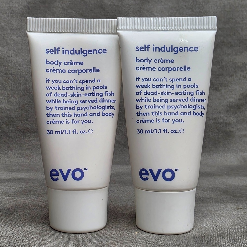 (X2) EVO Self Indulgence Body Creme 1.1 fl oz Travel Size Sealed